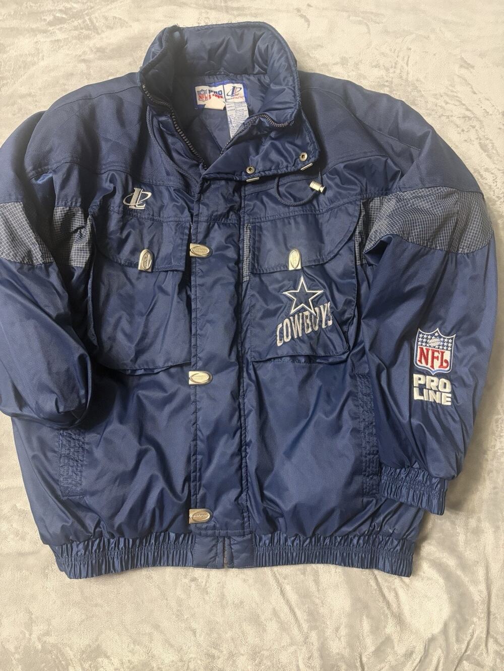 Dallas Cowboys Pro Line Puffer Jacket Mens XL Logo Athletic Embroidery VTG 90s